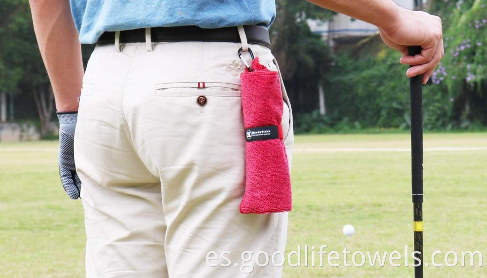 Portable Polyester Tri Fold Golf Towel